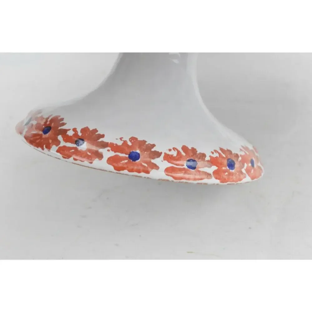 Vintage Italian Ceramic Heart-Shaped Cake Pedestal Stand 13